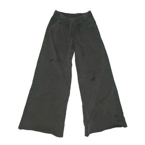 Aerie Black/Dark Grey Wide Leg Sweatpants